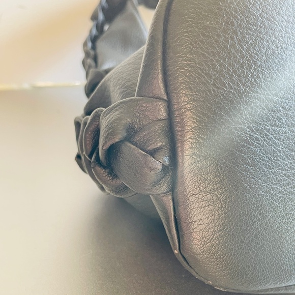 Urban Expressions Black Hobo Bag - Braided Shoulder Strap - Vegan Leather - Picture 6 of 10